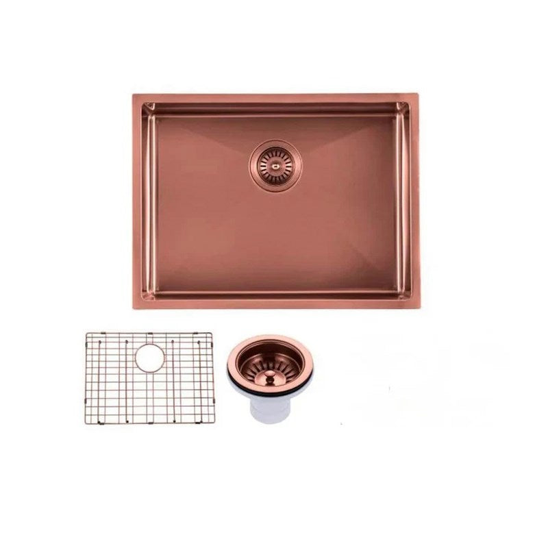 Stainless Steel Copper Single Bowl Kitchen Sink 600*450*300mm