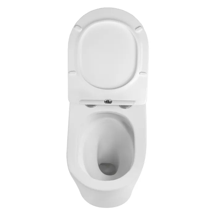 Alzano Wall Face Matte White Hurricane Pan with Geberit Cistern, No Push Plate