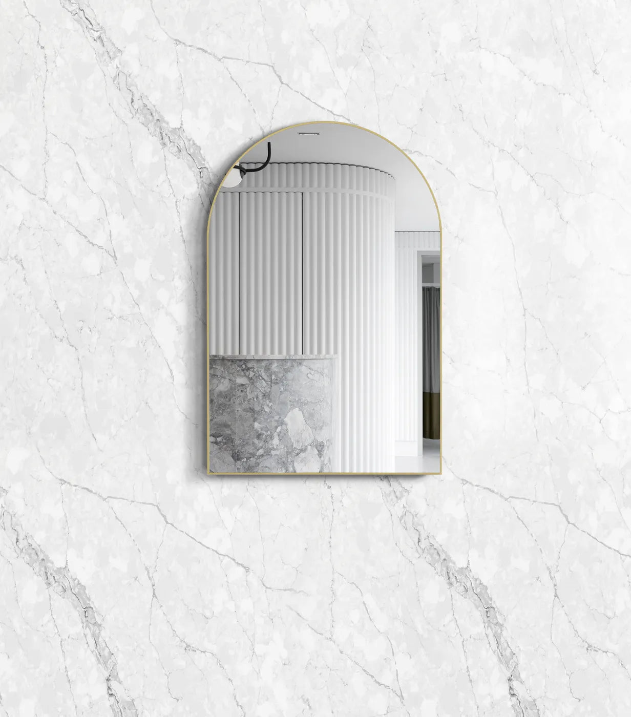 Archie 900(H)x600(W) Gold Metal Framed Tuffi Mirror
