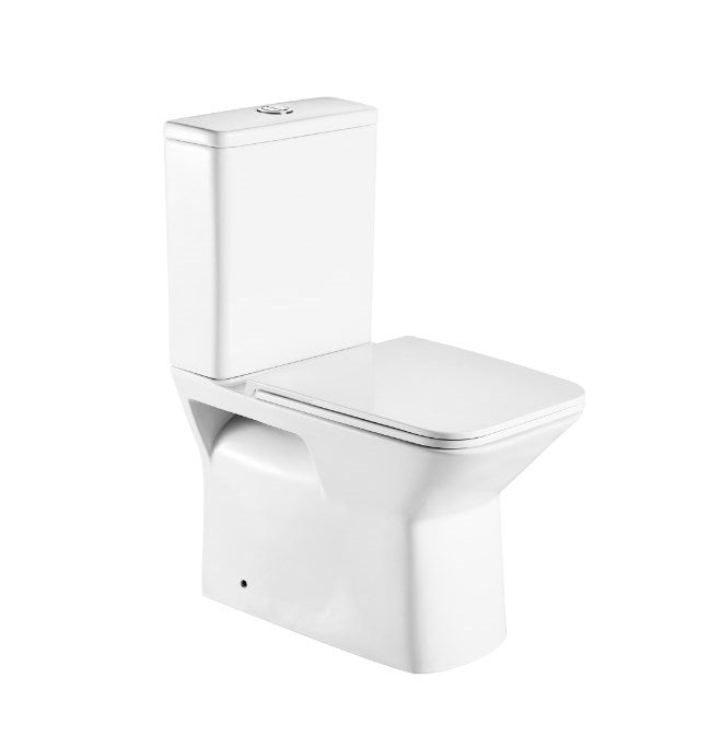 ARIA 620*350*800mm Gloss Rimless Flushing Back to Wall Two - piece Toilet Suite(Bottom Inlet)