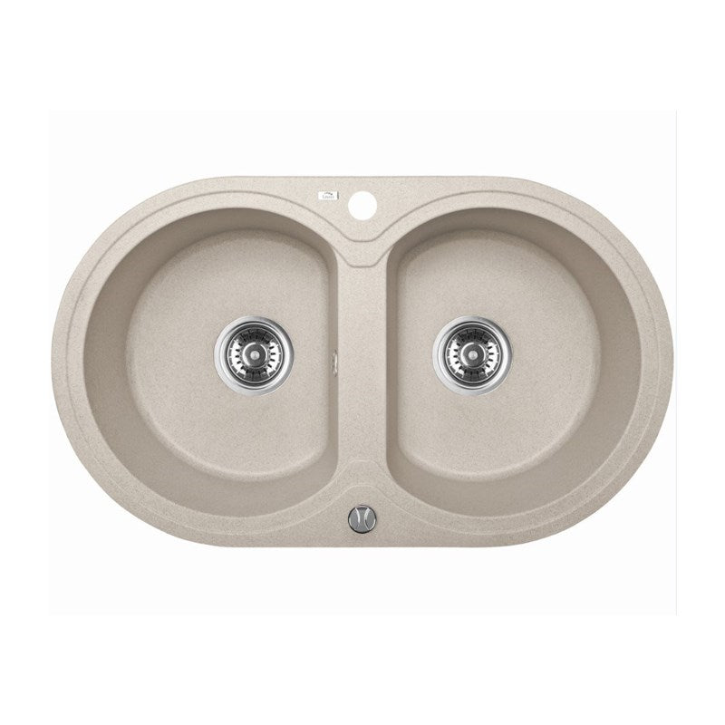Granite Double Bowl Kitchen Sink 470x780x204mm