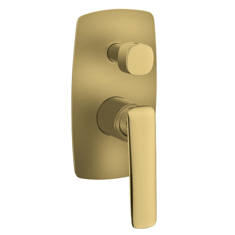 Bellino Brushed Yellow Wall Mixer with Diverter