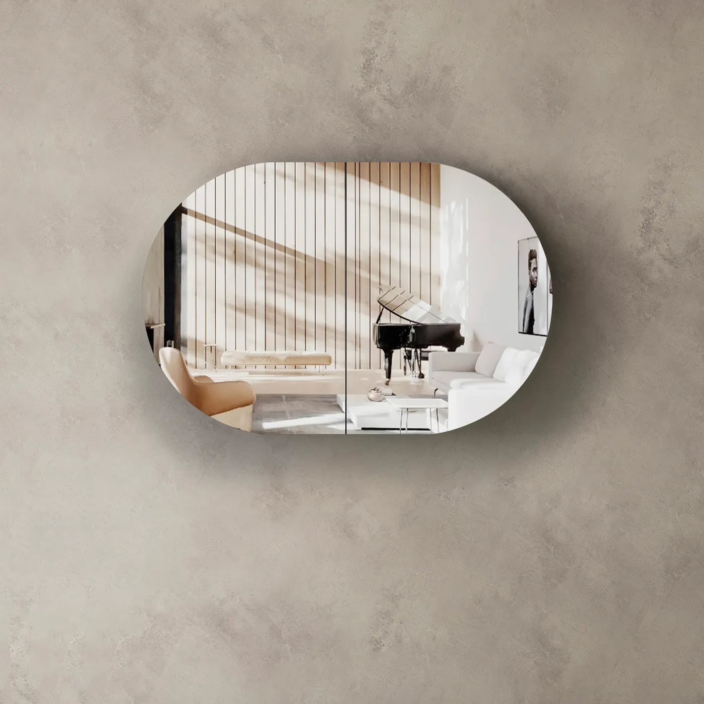 Bondi 900mm Natural Oak Shaving Cabinet | Wall Mounted Mirror Cabinet with Storage