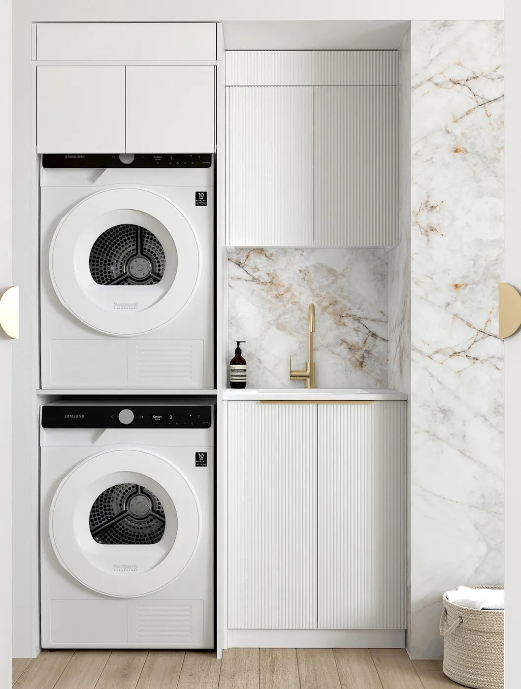 Bondi White Laundry Kit 1305x600x2100
