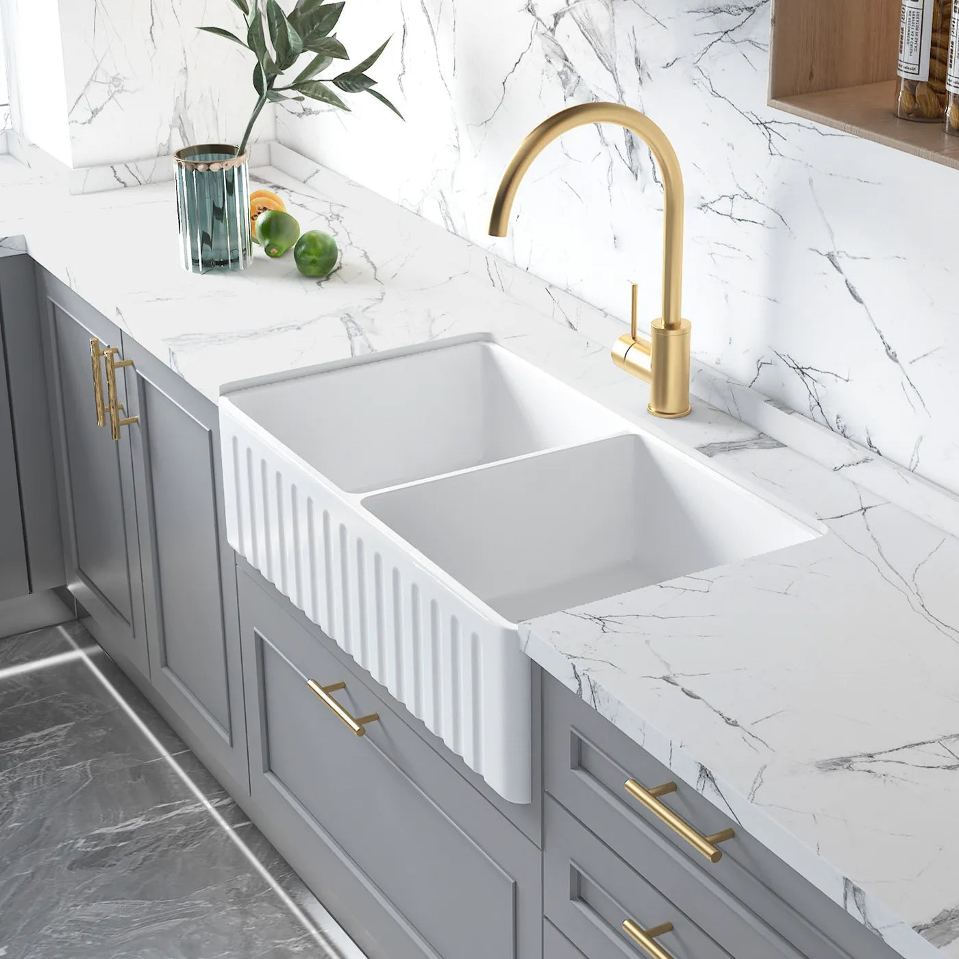 Boston 853x461x255 Butler Sink Double Bowl