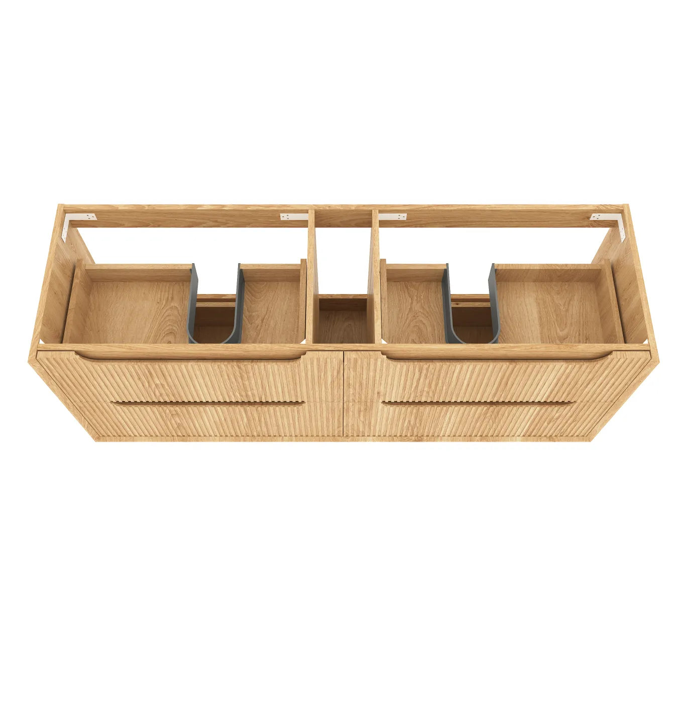 Byron Fluted 1500mm Woodland Oak Wall Hung Vanity