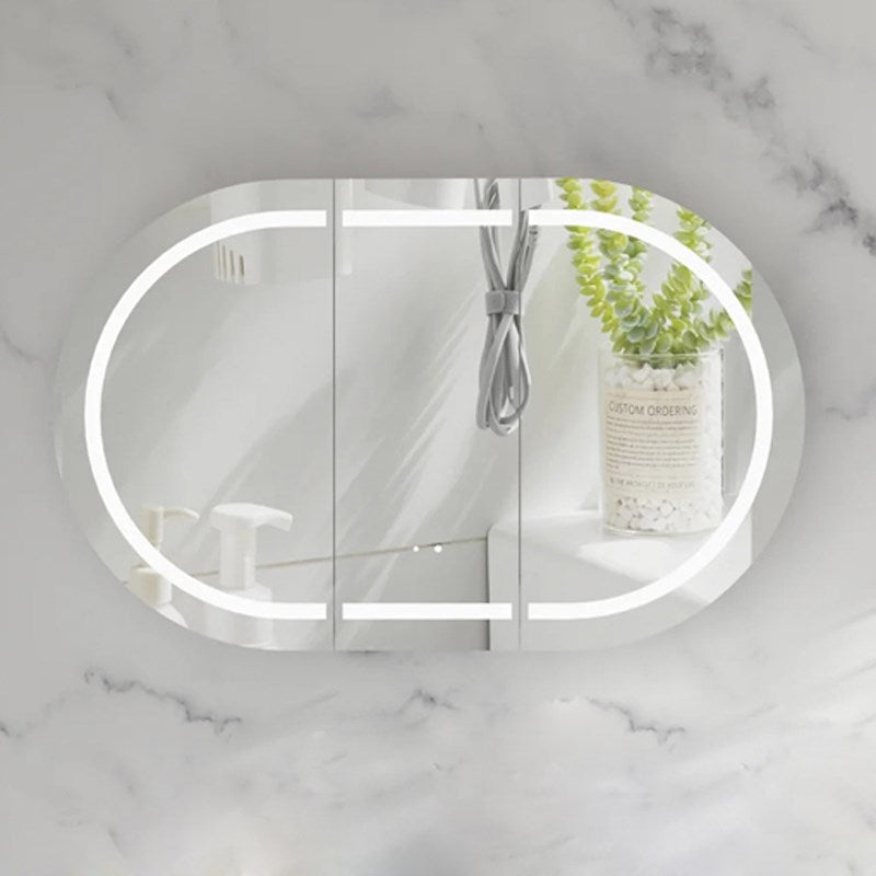 Carysil Mystic 1200x750mm Matte Oval LED Shaving Cabinet