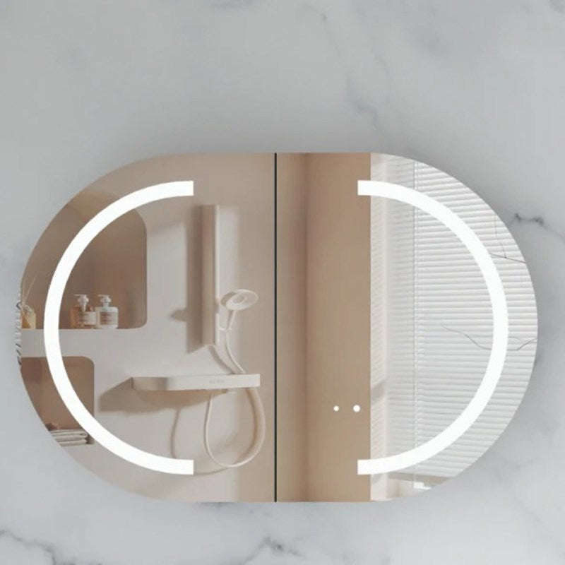 Carysil Mystic 900x600mm Matte Oval LED Shaving Cabinet