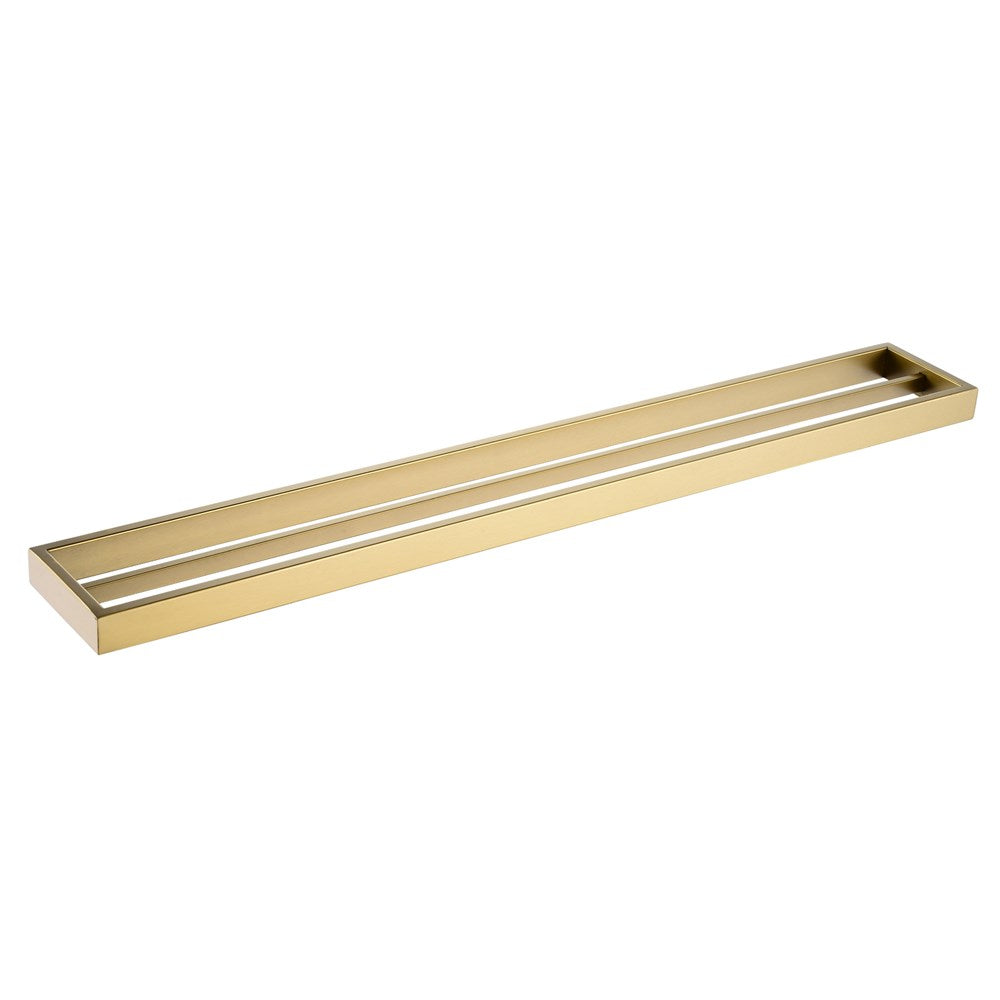 Cavallo Brushed Yellow Square Double Towel Rail 800mm