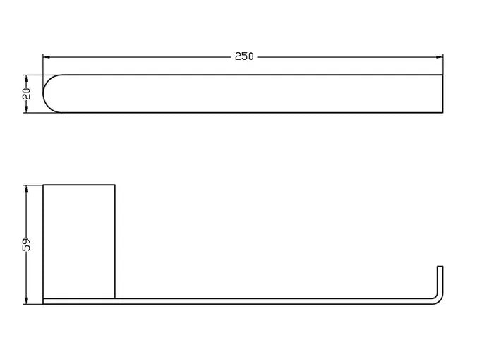 Zevio Chrome Towel Bar