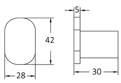 Vetto Brushed Nickel Robe Hook