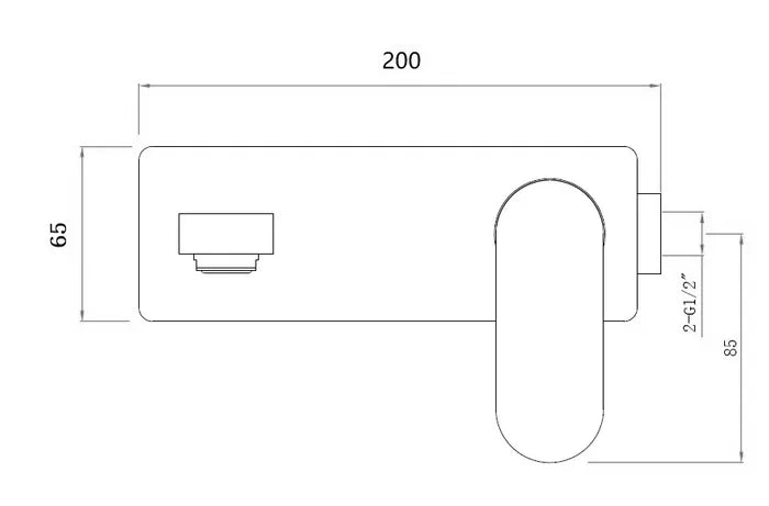 Vetto Wall Basin Mixer Matte Black & Rose Gold