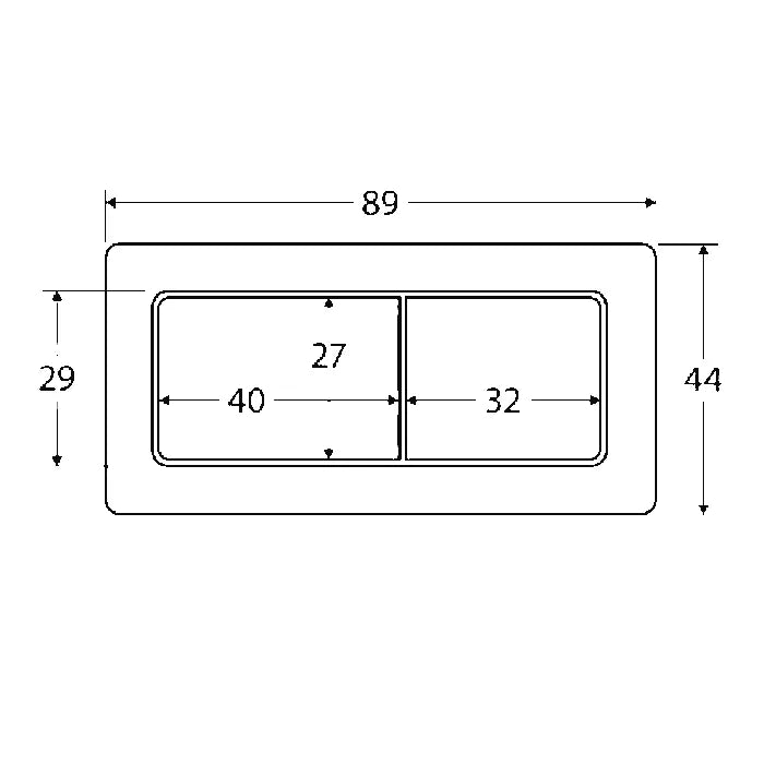 Square Toilet Button Matte White