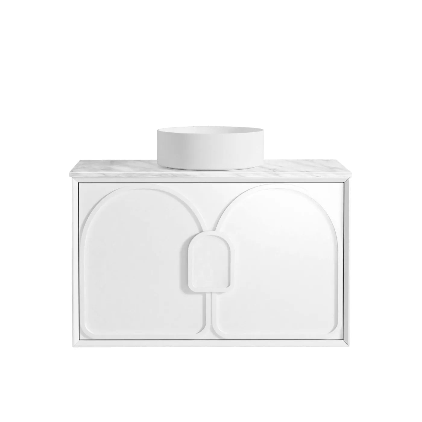 Laguna 900mm Satin White Wall Hung Vanity