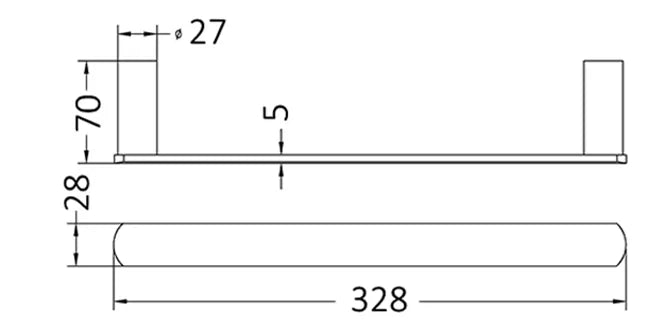 Vetto Chrome Towel Bar