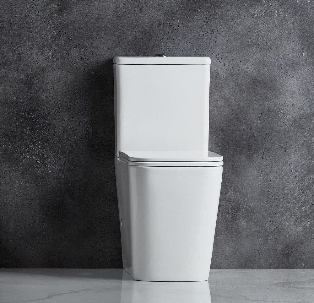 ENOX 605*340*810mm Gloss Rimless Flushing Back to Wall Two - piece Toilet Suite