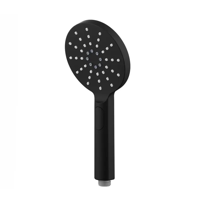 Pavia Twin Shower On Rail 250mm Shower Head Round Matte Black
