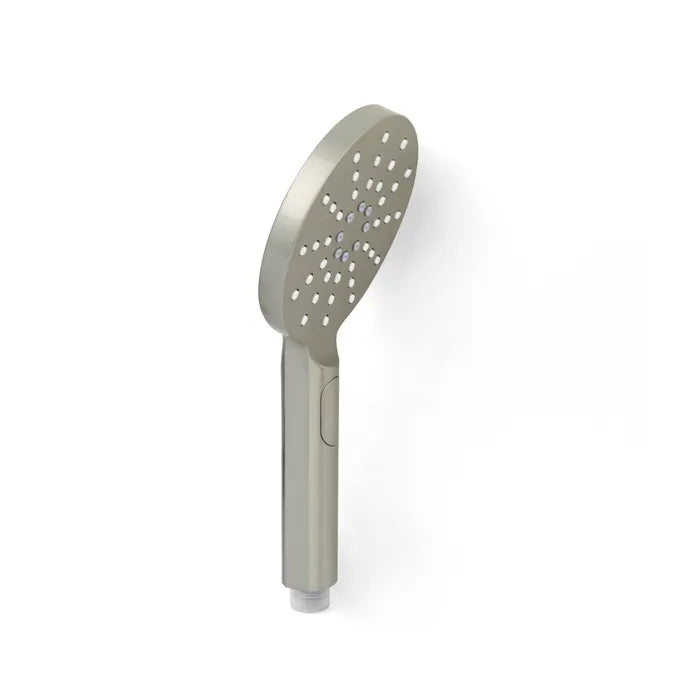 Pavia Twin Shower On Rail 250mm Shower Head Round Brushed Nickel