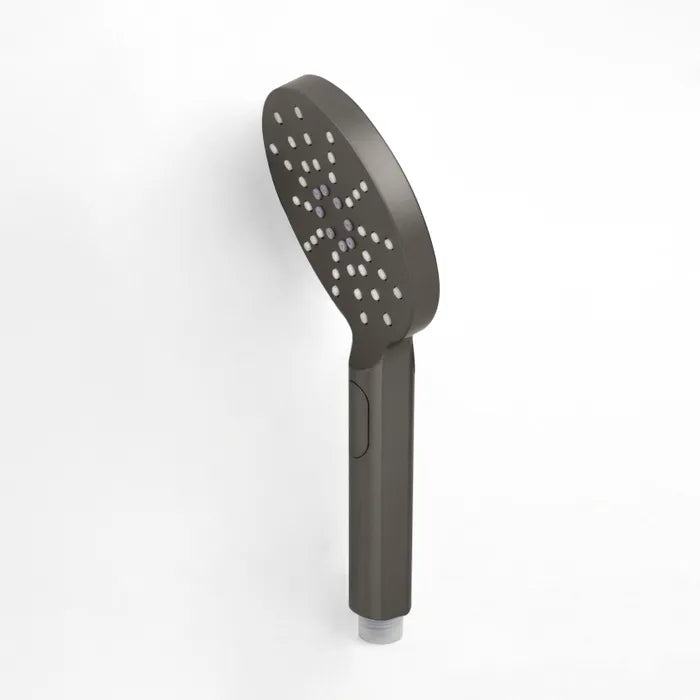 Pavia Twin Shower On Rail 200mm Shower Head Round Gunmetal