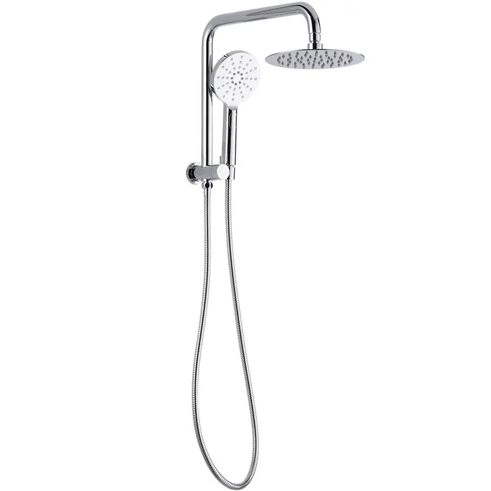 Pavia Compact Twin Shower with 200mm Round Head Chrome