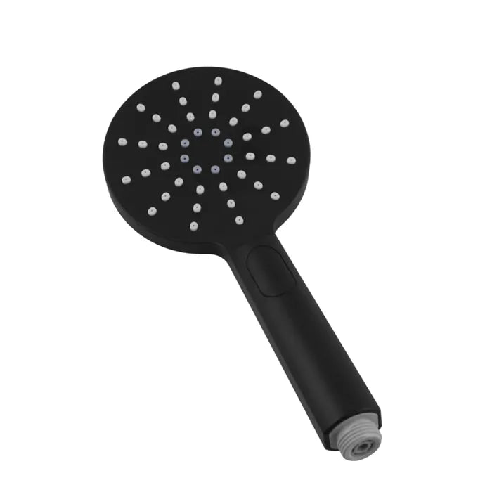 Pavia Compact Twin Shower with 200mm Round Head Matte Black