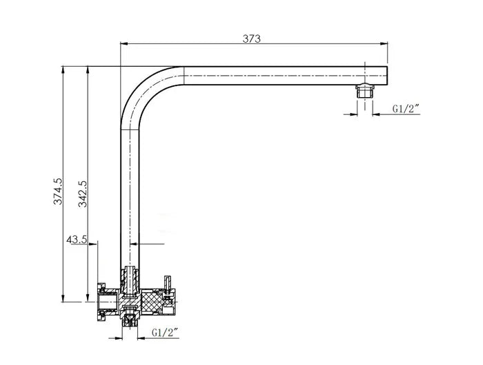 Pavia Compact Twin Shower with 200mm Round Head Gunmetal