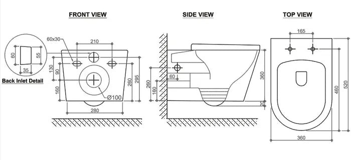 Alzano WH Rimless Pan Slim Seat