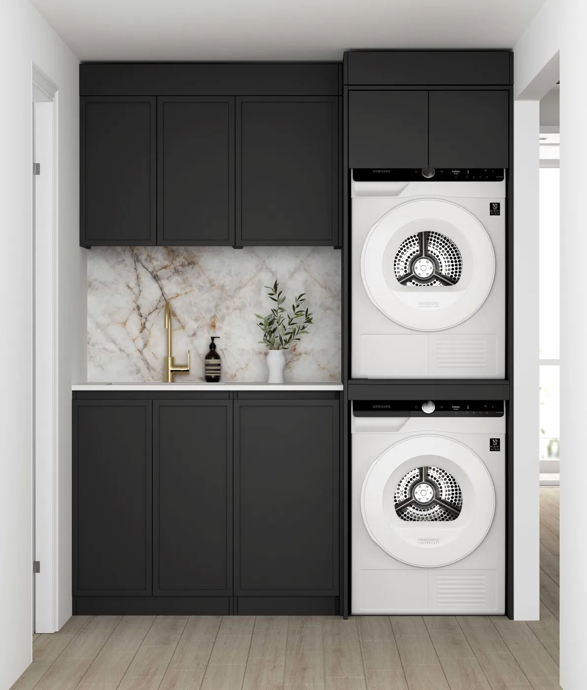 Hampshire Black Laundry Kit 1715x600x2100