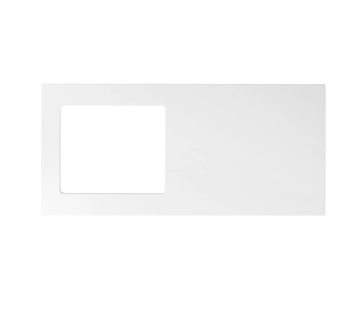 Hampshire White Base Laundry Cabinet with Stone Top and Sink 1300x600x900