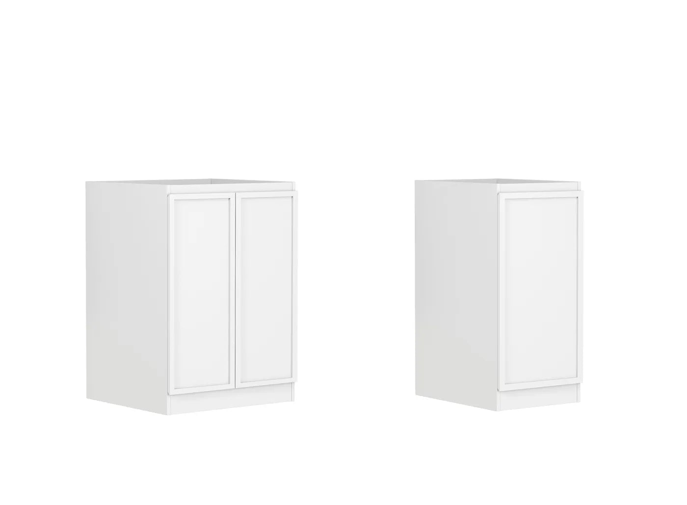 Hampshire White Base Laundry Cabinet with Stone Top and Sink 1060x600x900