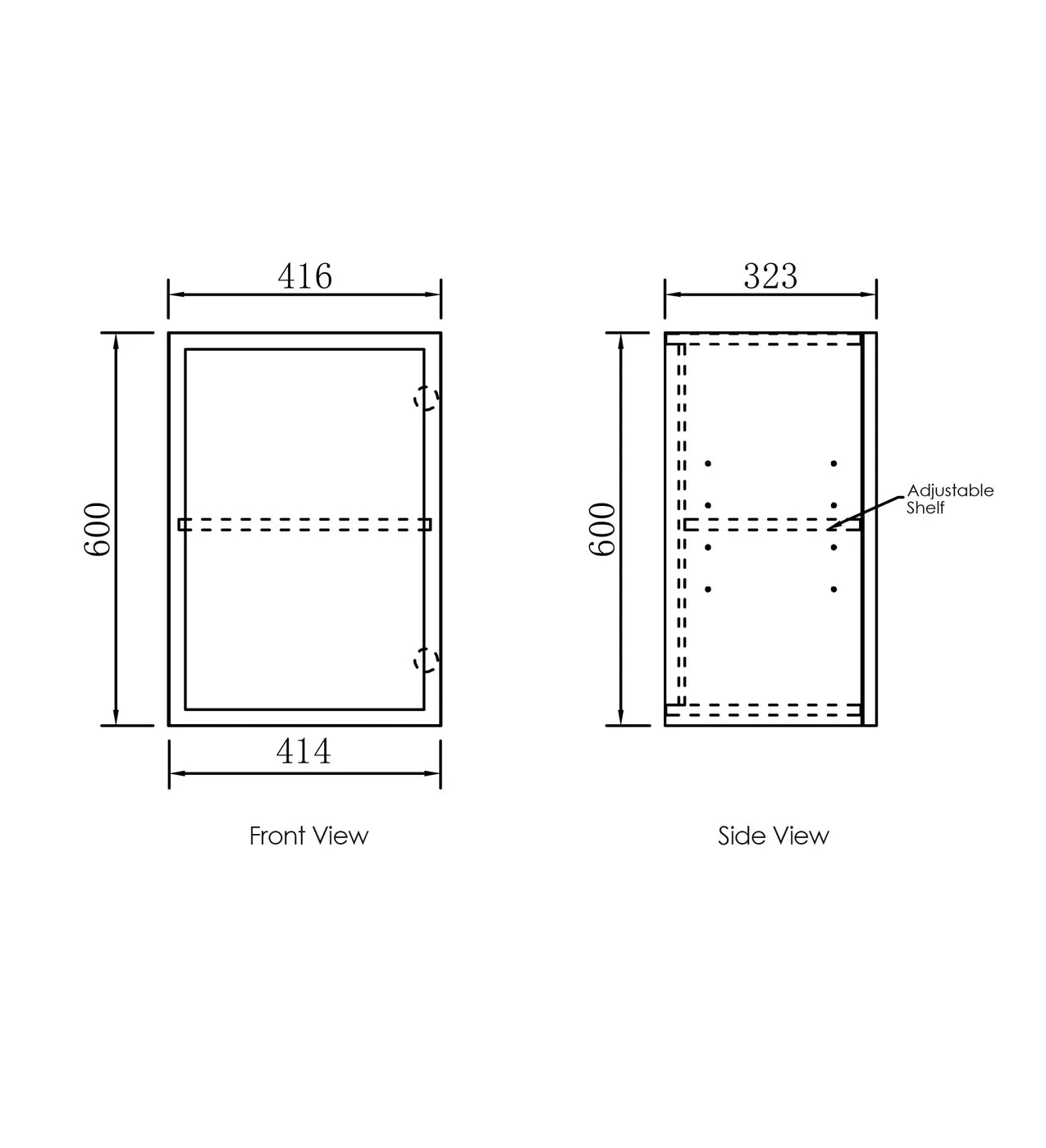 Hampshire Laundry 415 White Wall Cabinet