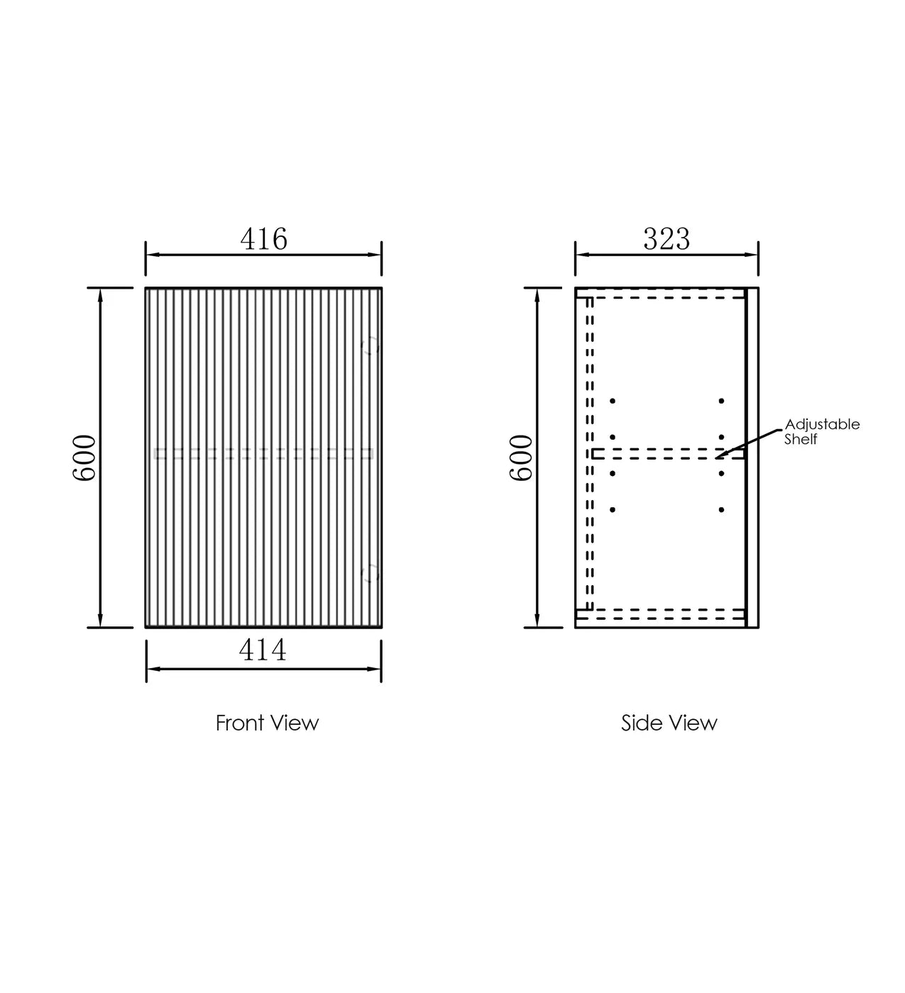 Havana Laundry 415 Sable Walnut Wall Cabinet