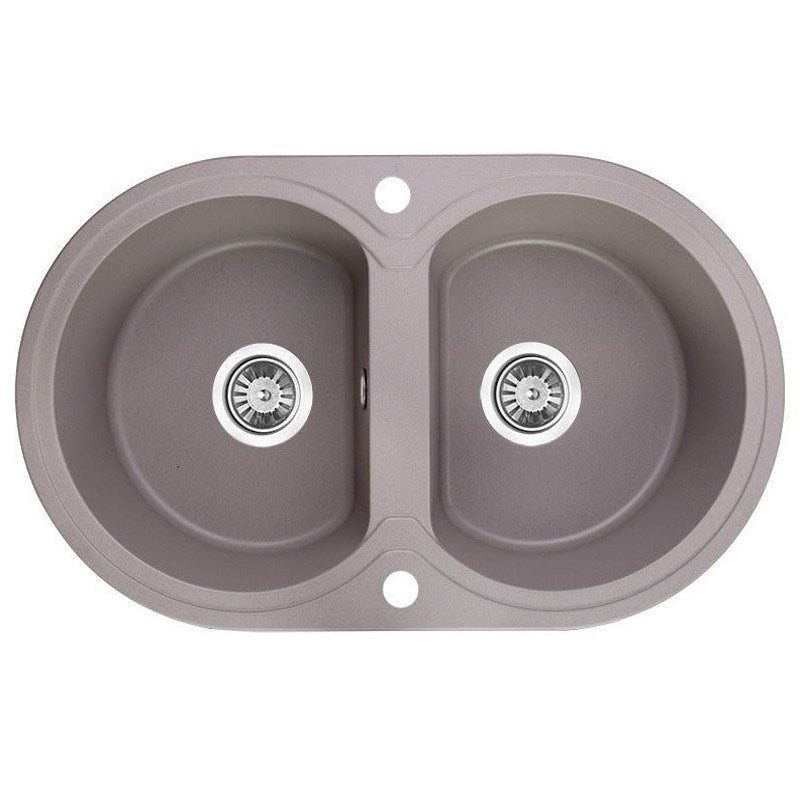 Granite Double Bowl Kitchen Sink 470x780x204mm