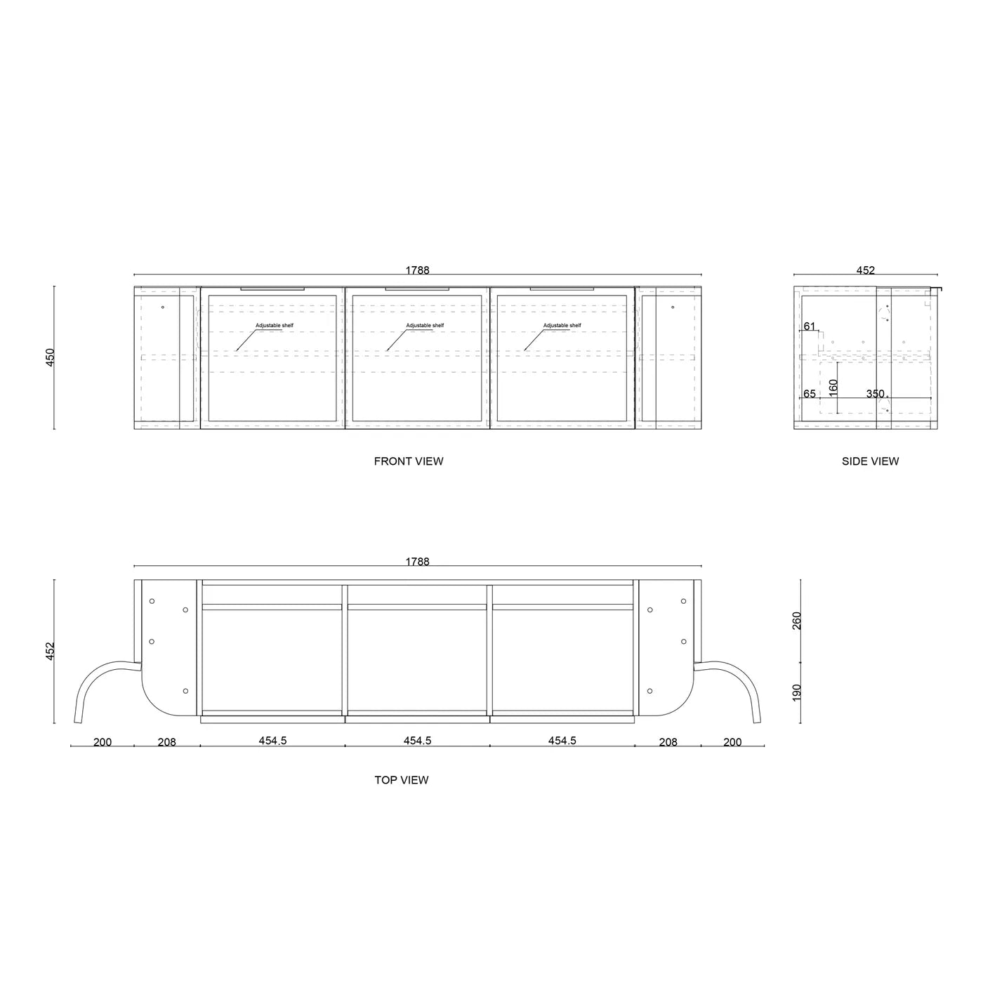 Hampshire 1800mm Satin White Wall Hung Curve Vanity