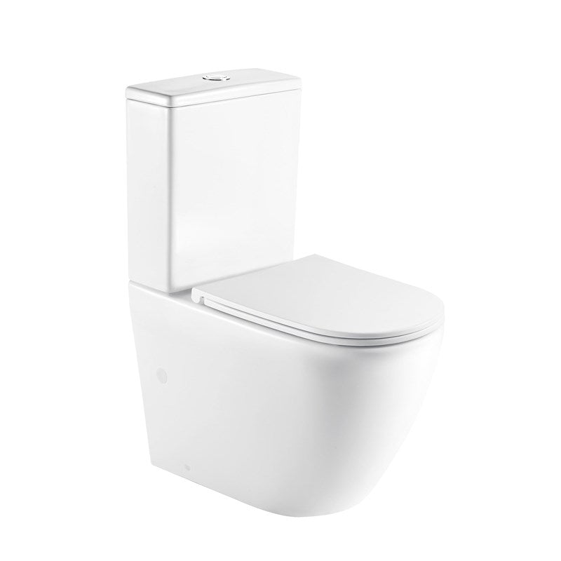 HANI 665*360*845mm Gloss Rimless Flushing Back to Wall Two - piece Toilet Suite