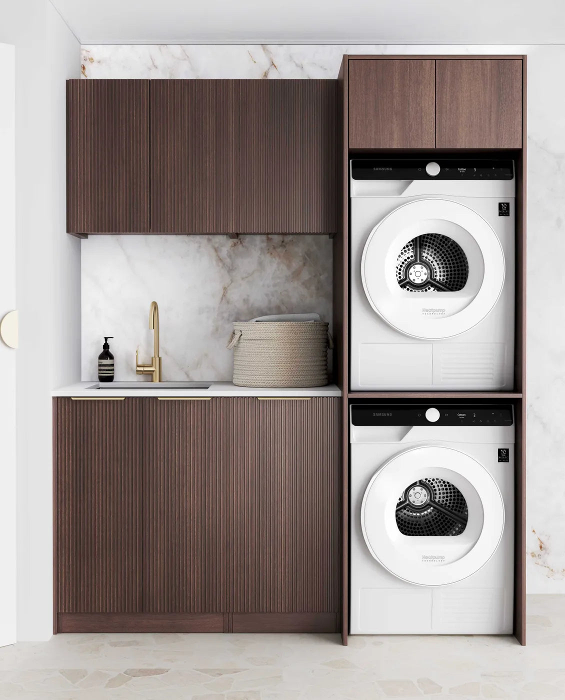 Havana Sable Walnut Laundry Kit 1715x600x2100