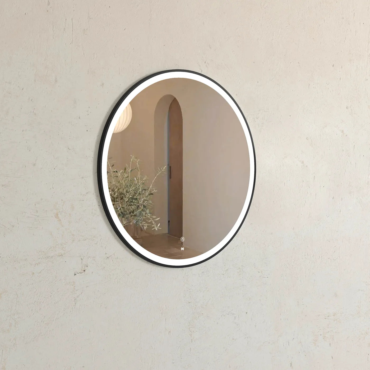 LED Bondi 800mm Black Metal Frame Tuffi Mirror