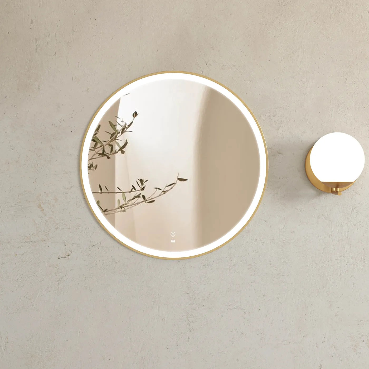 LED Bondi 800mm Gold Metal Frame Tuffi Mirror