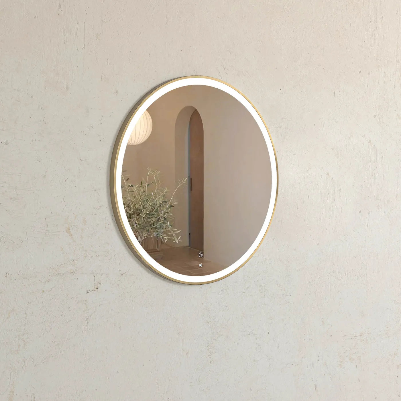 LED Bondi 800mm Gold Metal Frame Tuffi Mirror