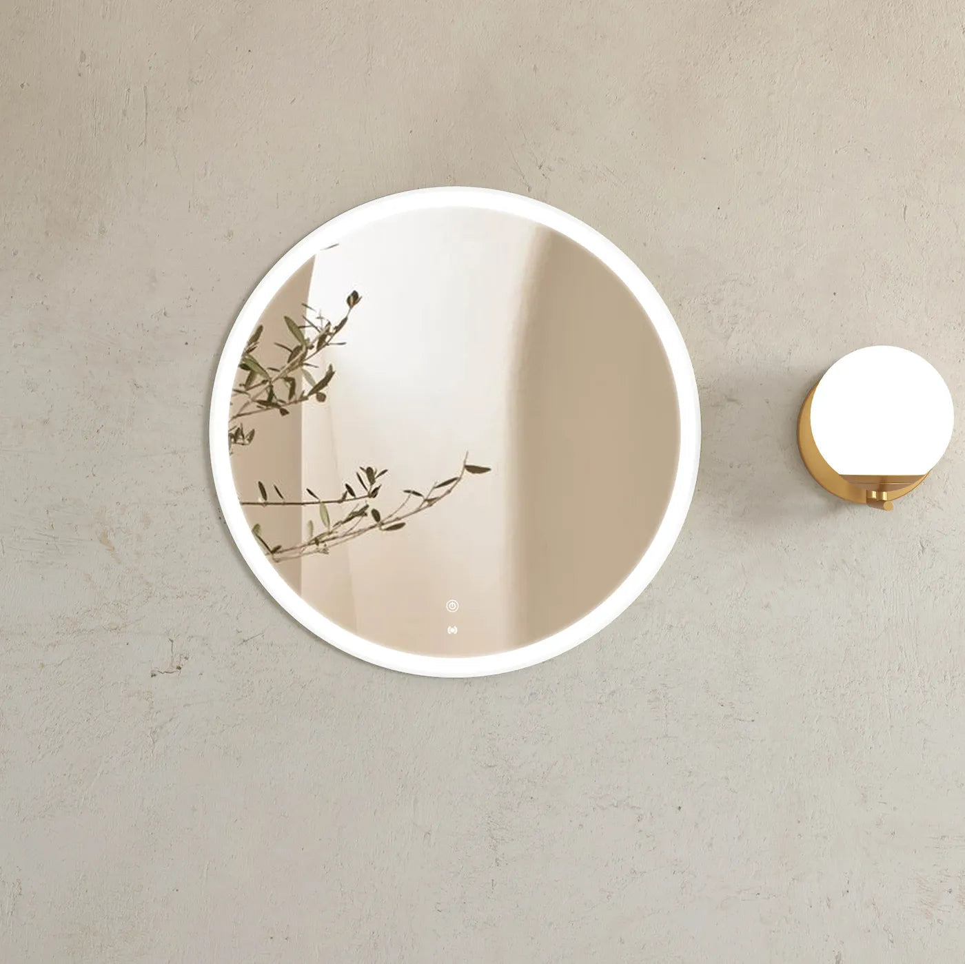 LED Bondi 800mm White Metal Frame Tuffi Mirror