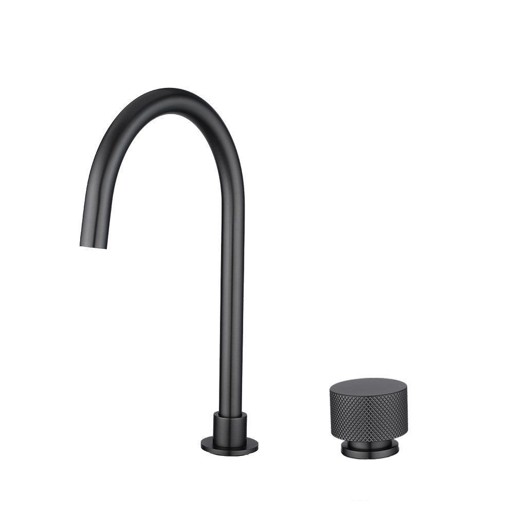 MOON - Brushed Gun Metal Swivel Basin Mixer