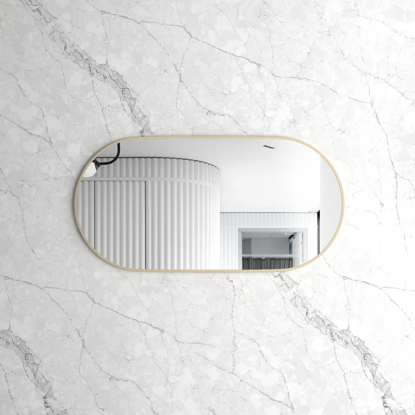 Noosa 1200(W)x600(H) Gold Metal Frame Tuffi Mirror- Install Horizontal or Vertical