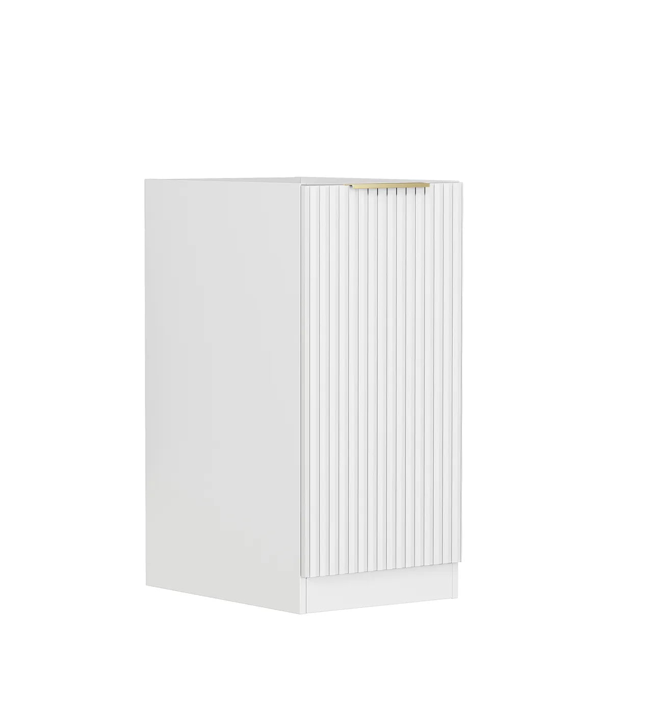 Noosa Fluted Laundry 415 White Base Cabinet with internal Drawer