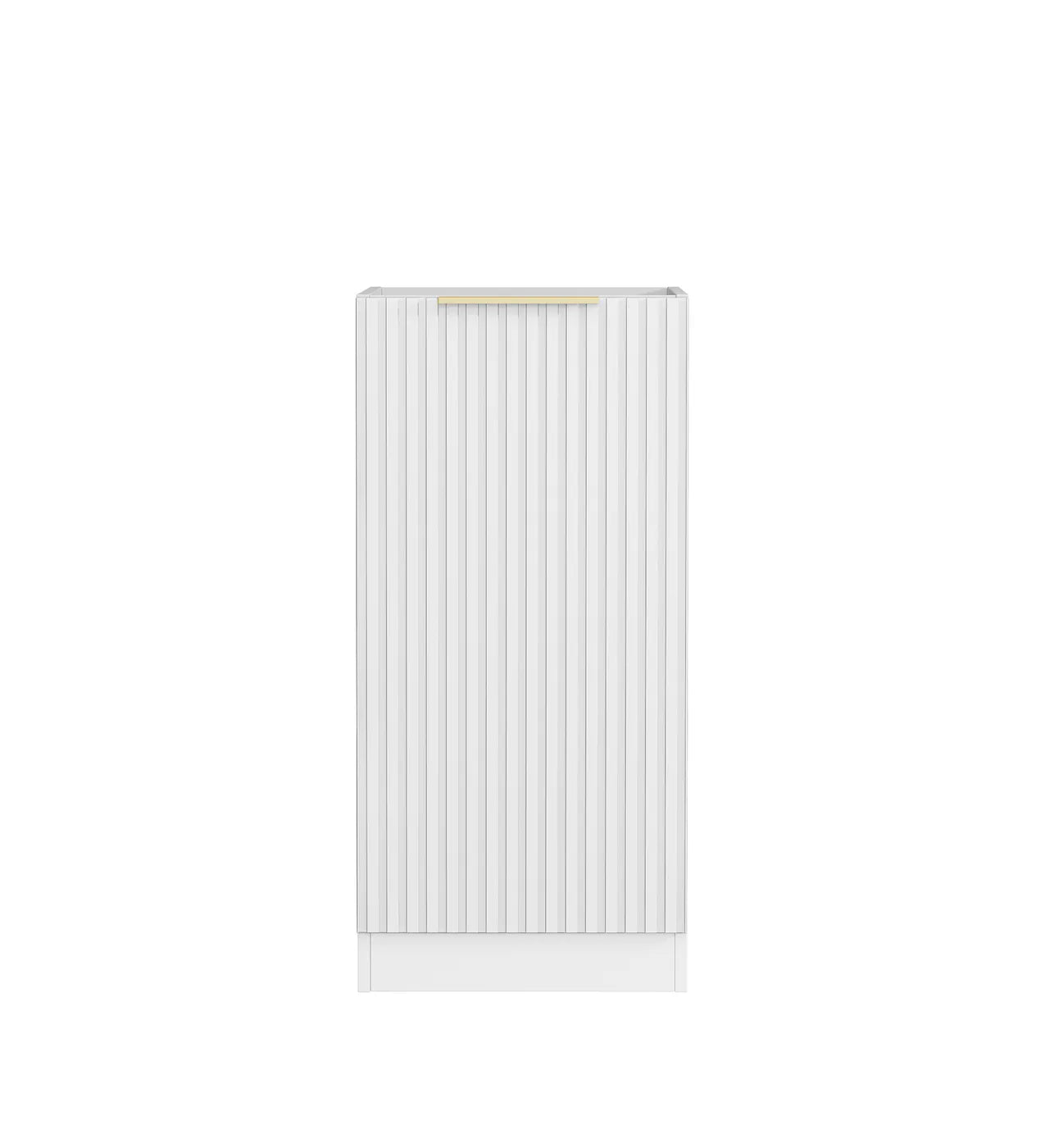 Noosa Fluted Laundry 415 White Base Cabinet with internal Drawer