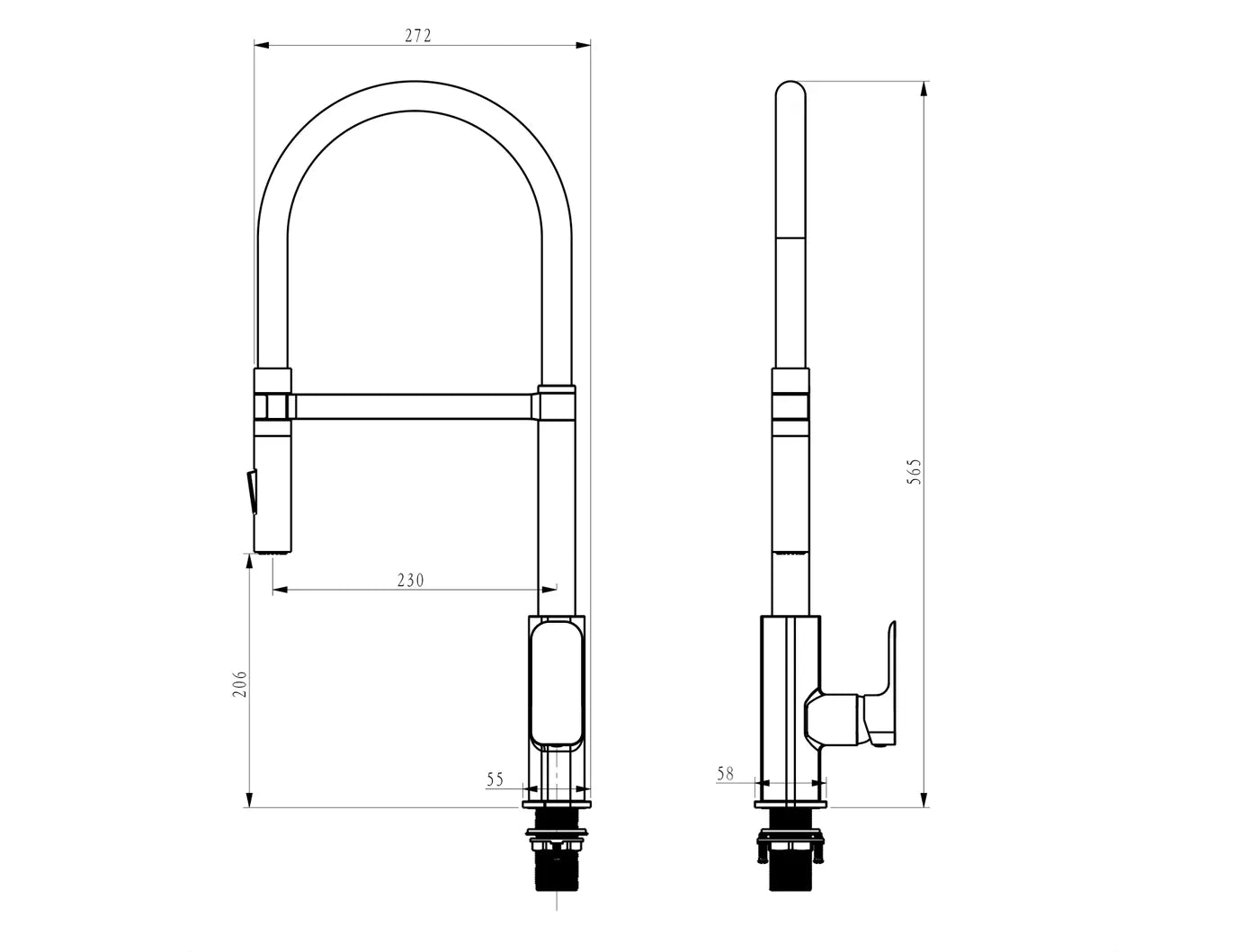 Oskar Pull Out Kitchen Mixer