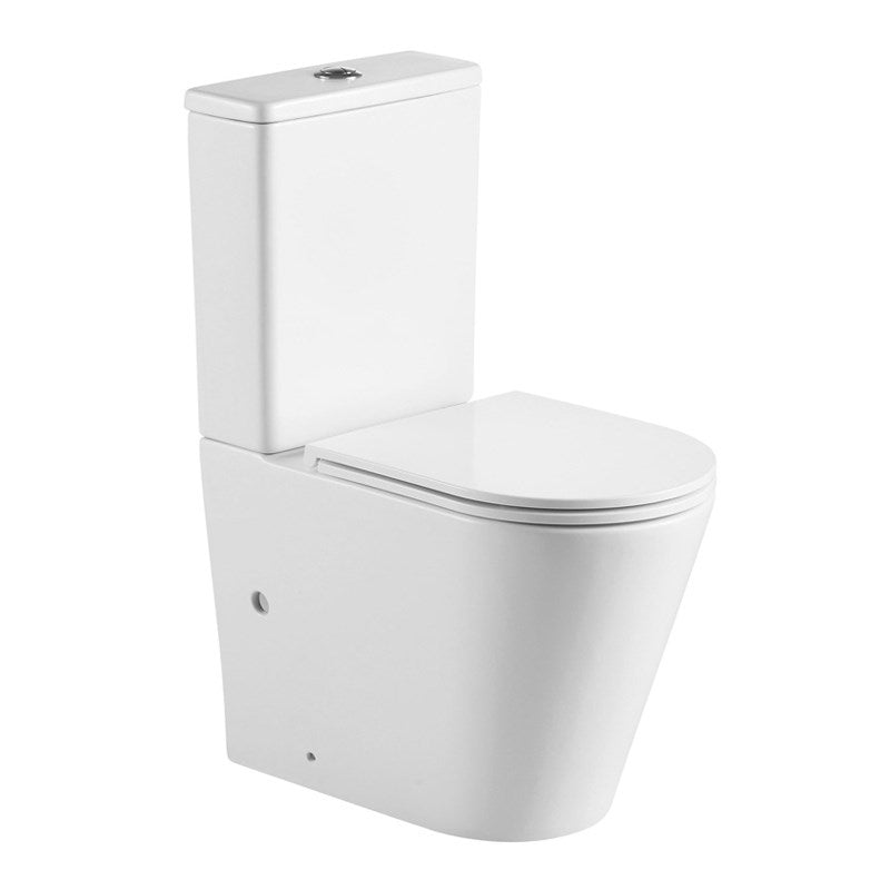 PANI 670*360*850mm Gloss Rimless Flushing Back to Wall Two - piece Toilet Suite