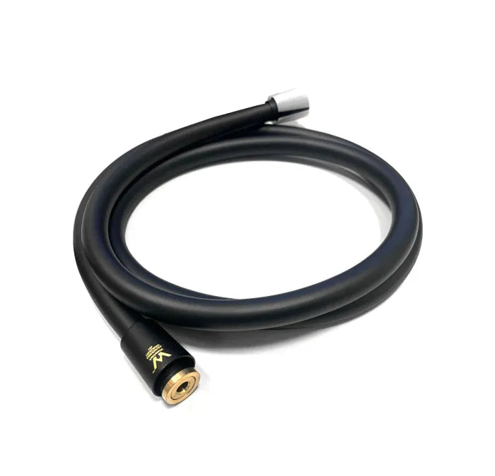 Taran 200mm Matte Black Twin Shower Half Rail Top Inlet Square