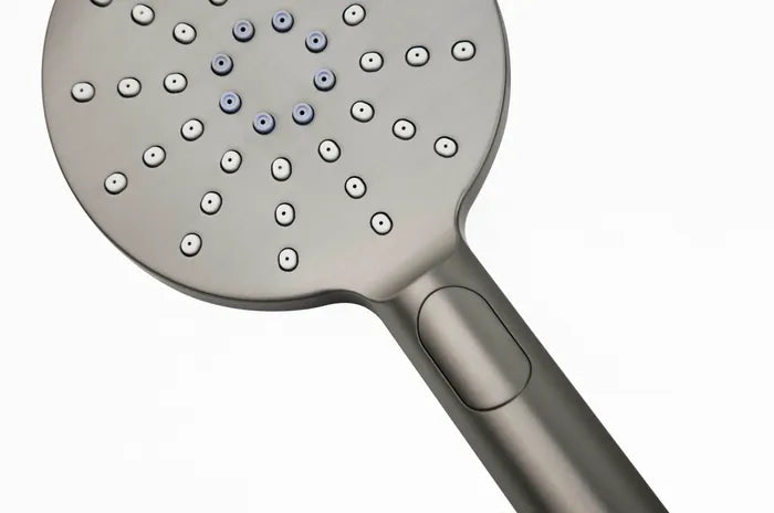 Pavia Twin Shower On Rail 200mm Shower Head Round Gunmetal