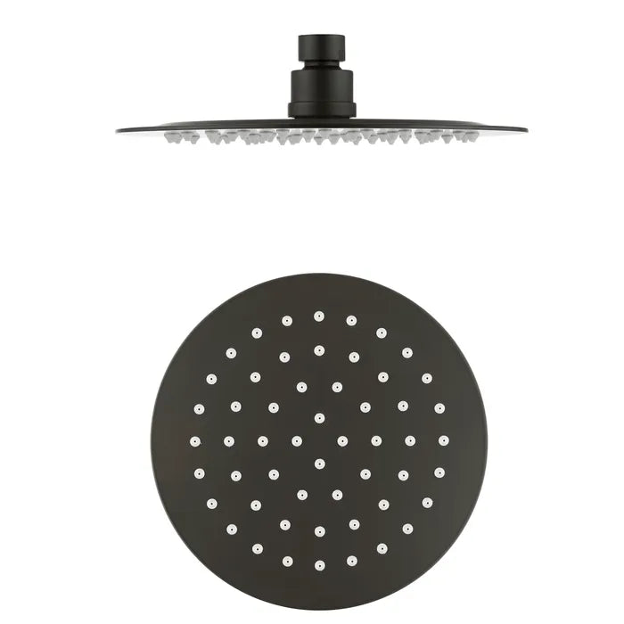 Pavia Twin Shower On Rail 250mm Shower Head Round