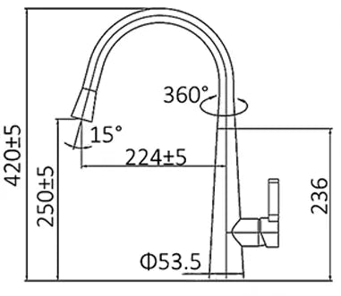 Pull Out Kitchen Mixer 420